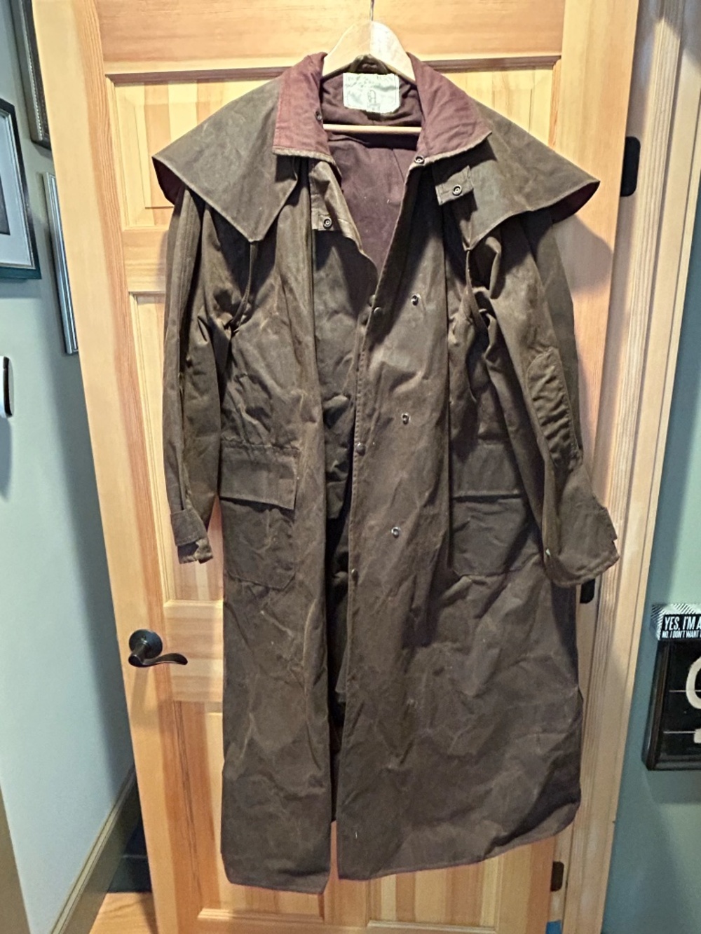 Vintage Driza-Bone Oilskin Trench Coat | Size 8 (US Men XXL) MINT New Old Stock